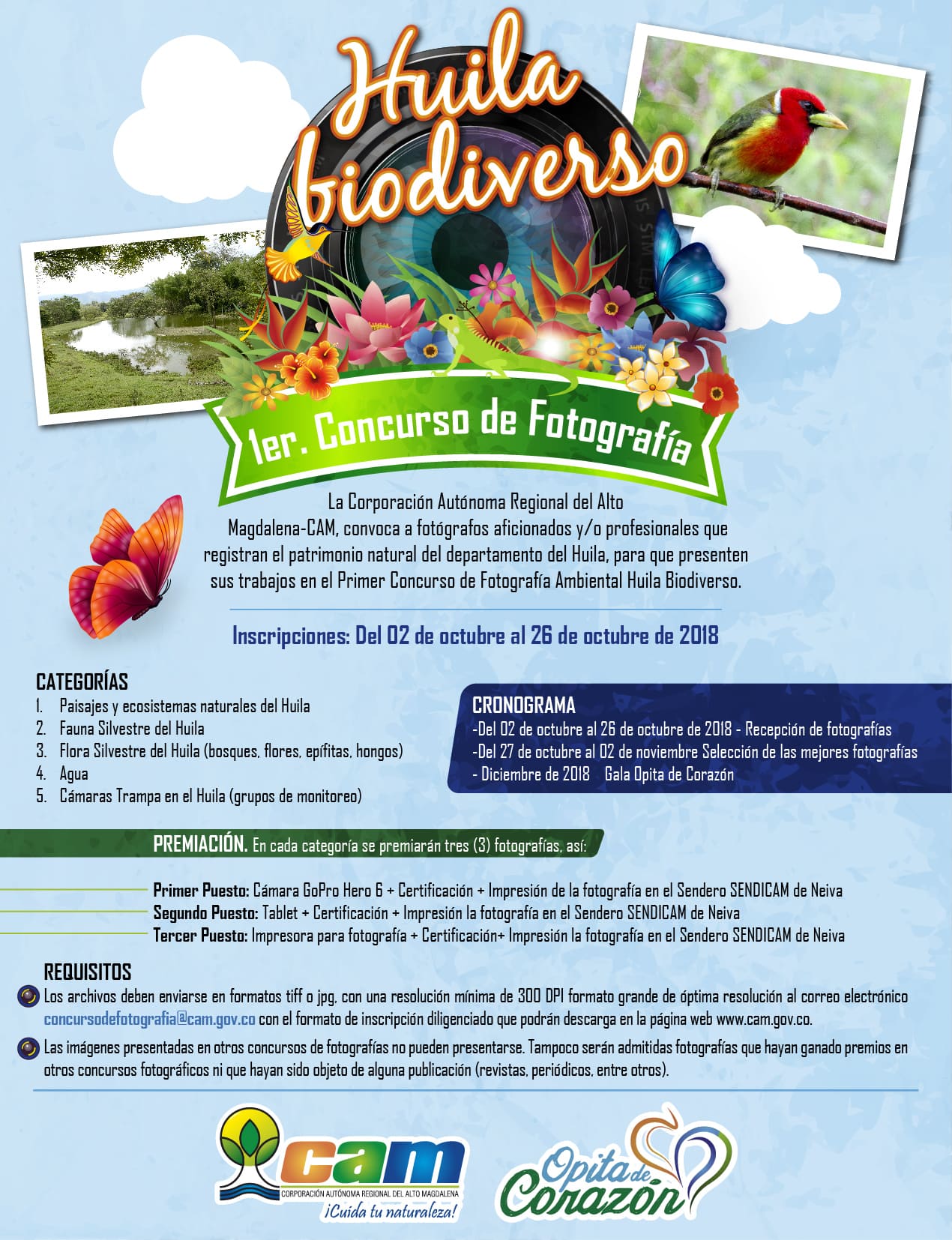 Afiche ConcFotoHuilaBiodiverso